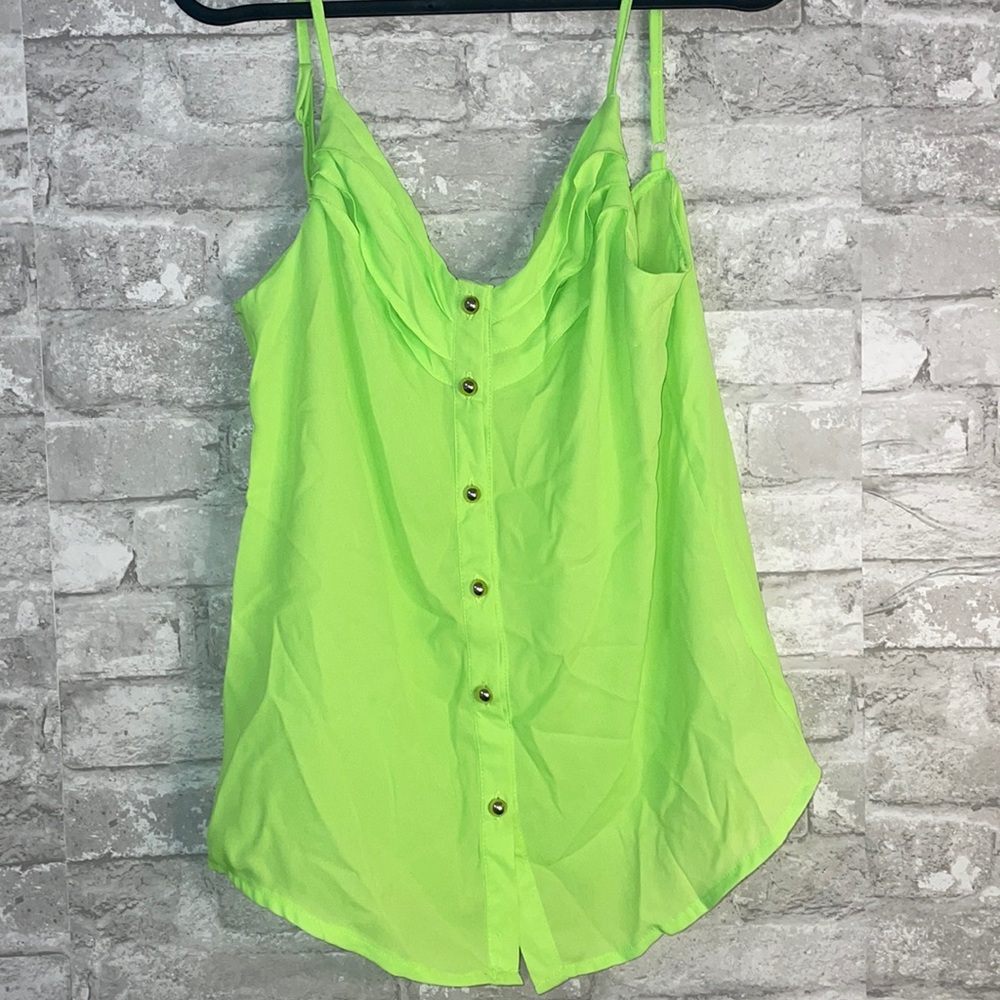 Green blouse button down | size Medium